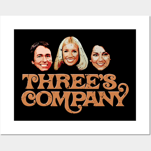 Threes Company // Vintage Fan Art Wall Art by Trendsdk